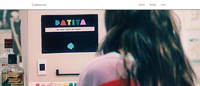 Captura del sitio web Bárbara Cerro