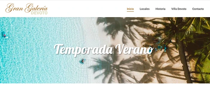 Captura del sitio web Gran Galería Devoto