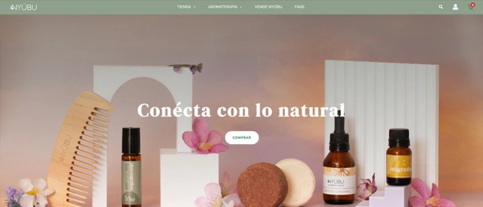 Captura del sitio web Nyubu Natural
